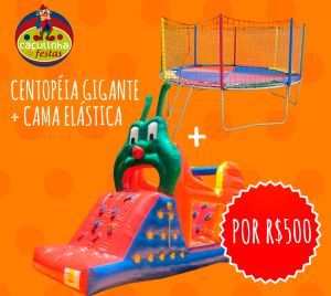 CENTOPÉIA GIGANTE 8 MTS COMP + CAMA ELÁSTICA 3,10 MTS