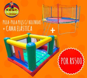 PULA-PULA PLUS C/ BOLINHAS 5 MTS COMP + CAMA ELÁSTICA 3,10 MTS